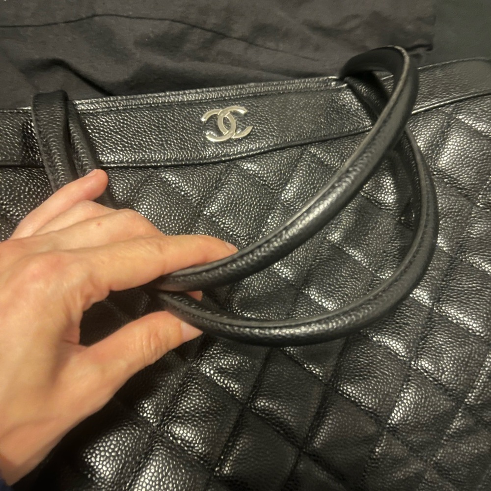 Chanel Black Quilted Tote Bag